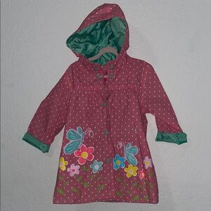 Wippette Pink and Teal Polka Dot Raincoat